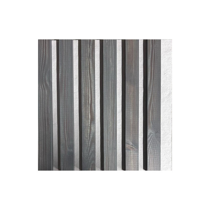 Natural wood wall panel 2700 x 300mm (Dark grey-Grey)